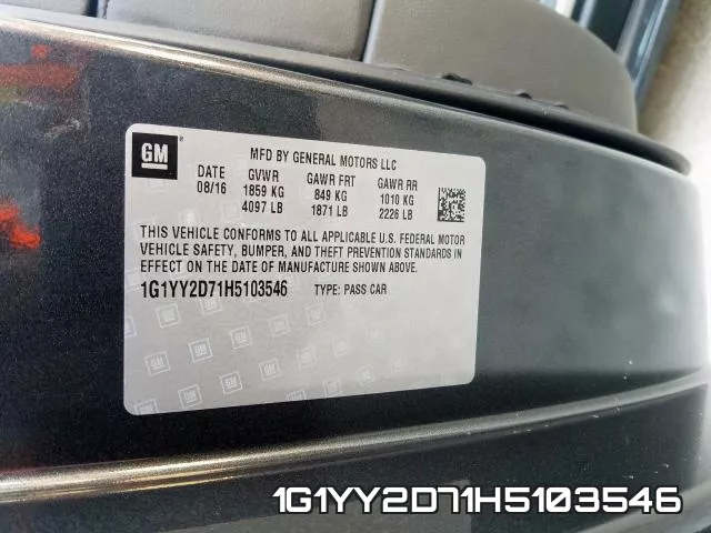 1G1YY2D71H5103546 фото 2
