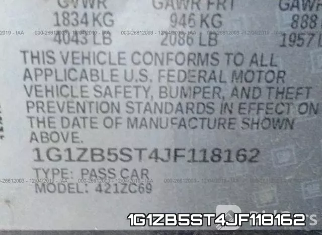 1G1ZB5ST4JF118162 фото 6