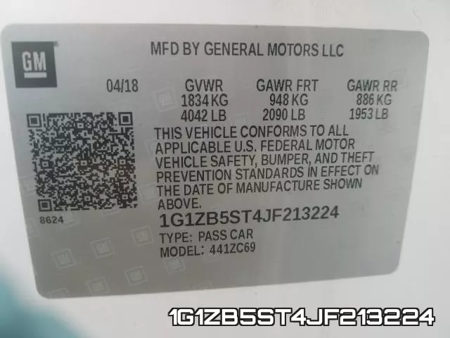 1G1ZB5ST4JF213224 фото 2