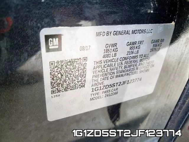 1G1ZD5ST2JF123774 фото 2