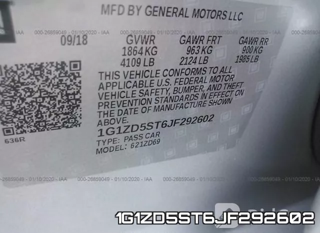 1G1ZD5ST6JF292602 фото 9