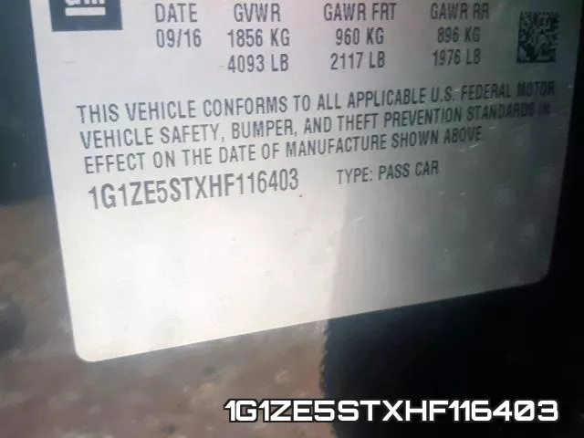 1G1ZE5STXHF116403 фото 2