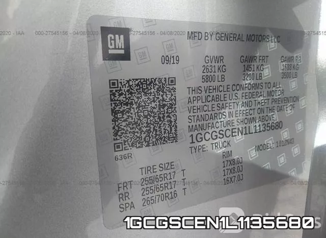 1GCGSCEN1L1135680 фото 6
