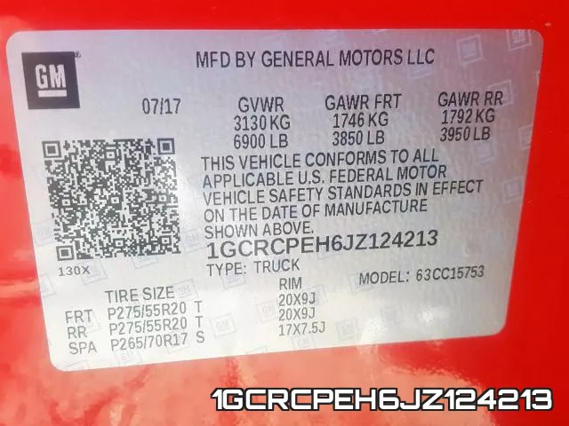 1GCRCPEH6JZ124213 фото 2
