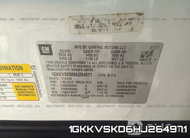 1GKKVSKD6HJ264971 фото 9