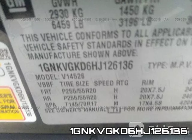 1GNKVGKD6HJ126136 фото 4