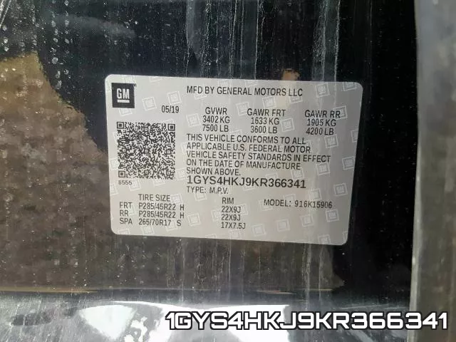 1GYS4HKJ9KR366341 фото 2