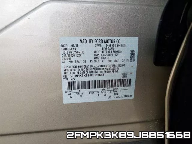 2FMPK3K89JBB51668 фото 2