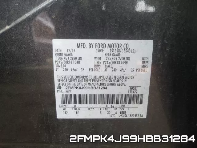 2FMPK4J99HBB31284 фото 2