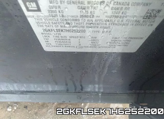 2GKFLSEK7H6252200 фото 8