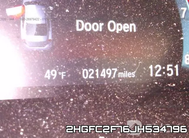 2HGFC2F76JH534796 фото 6