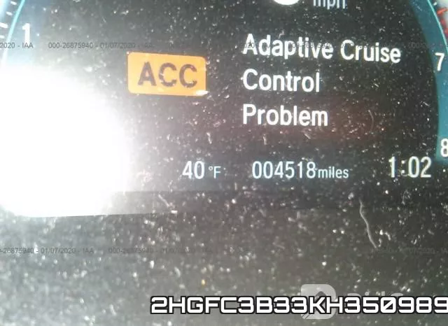 2HGFC3B33KH350989 фото 6