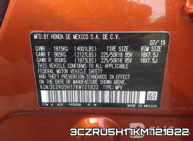 3CZRU5H17KM721822 фото 7