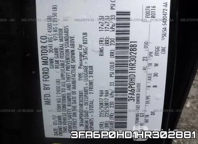 3FA6P0HD1HR302881 фото 8