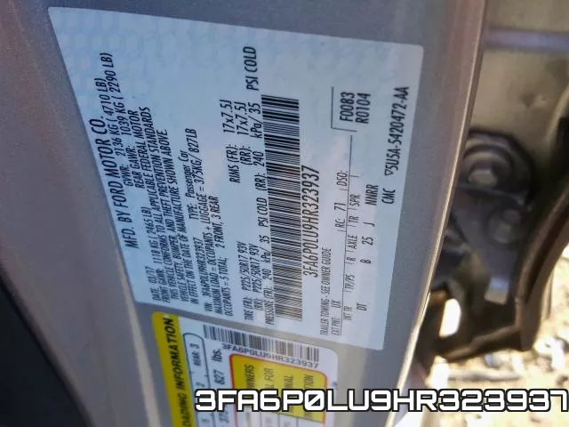 3FA6P0LU9HR323937 фото 2
