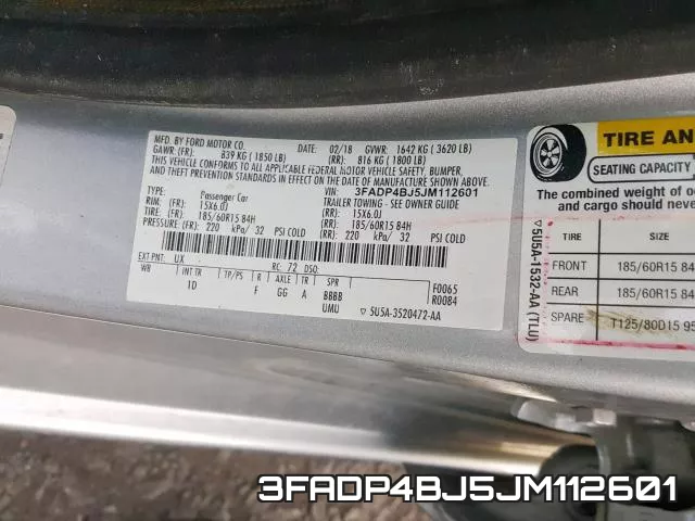 3FADP4BJ5JM112601 фото 2