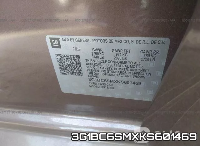 3G1BC6SMXKS601469 фото 7