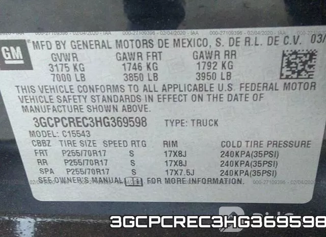 3GCPCREC3HG369598 фото 8
