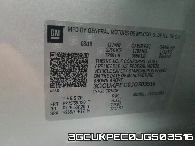 3GCUKPEC0JG503516 фото 2