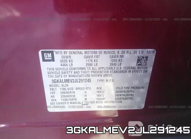 3GKALMEV2JL291245 фото 7
