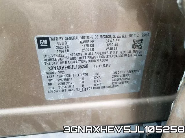 3GNAXHEV5JL105258 фото 2