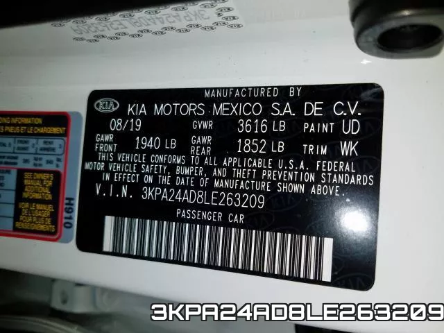 3KPA24AD8LE263209 фото 2