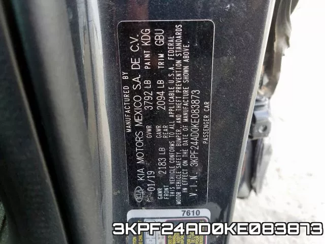 3KPF24AD0KE083873 фото 2