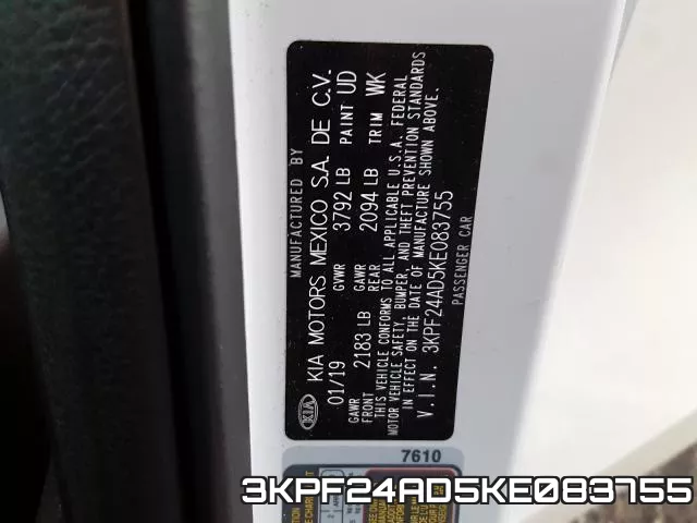 3KPF24AD5KE083755 фото 2