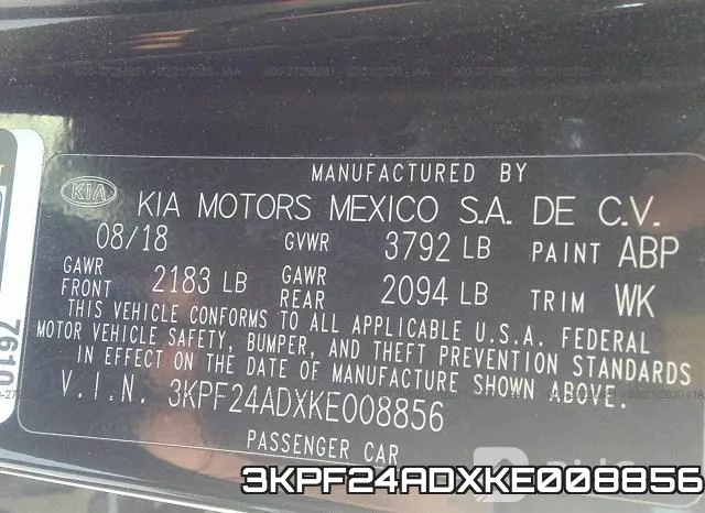3KPF24ADXKE008856 фото 8
