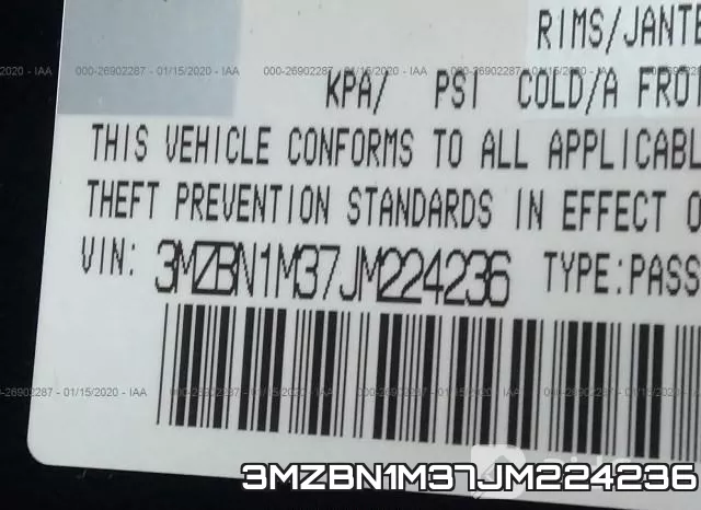 3MZBN1M37JM224236 фото 4