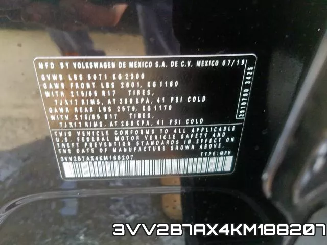 3VV2B7AX4KM188207 фото 2