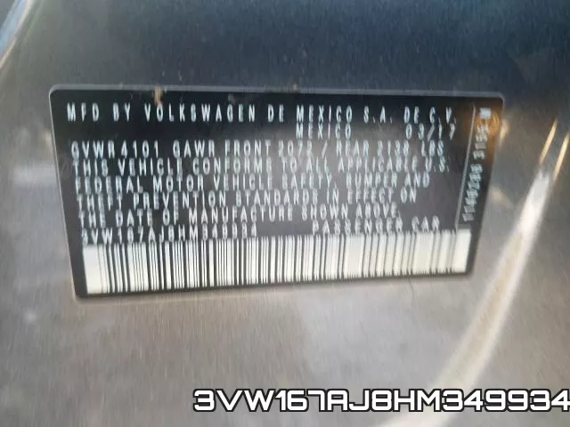 3VW167AJ8HM349934 фото 2