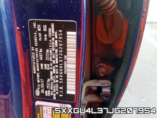 5XXGU4L37JG207954 фото 2
