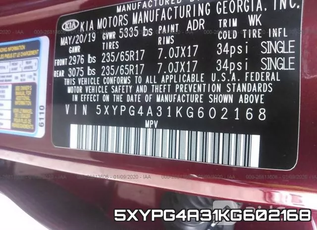 5XYPG4A31KG602168 фото 8