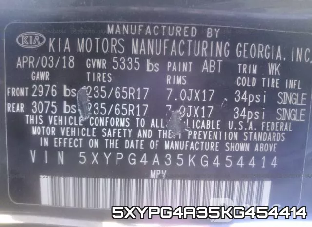 5XYPG4A35KG454414 фото 8