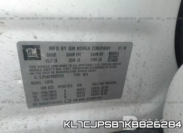 KL7CJPSB7KB826284 фото 5