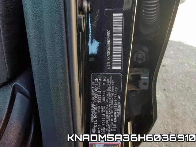 KNADM5A36H6036910 фото 2