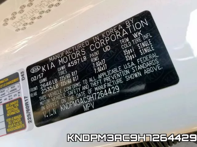 KNDPM3AC9H7264429 фото 2