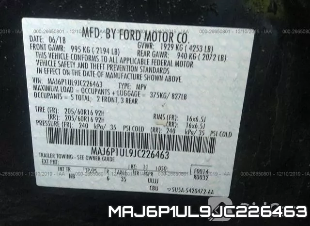 MAJ6P1UL9JC226463 фото 8