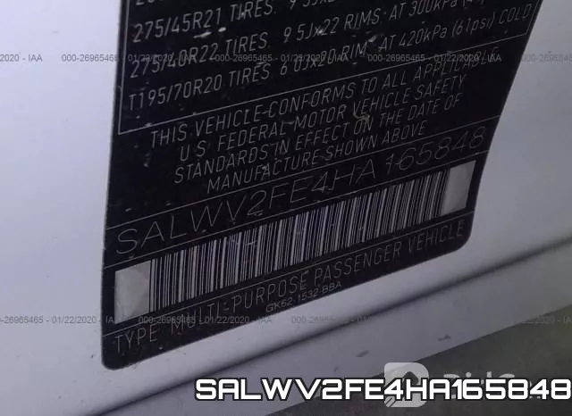 SALWV2FE4HA165848 фото 5