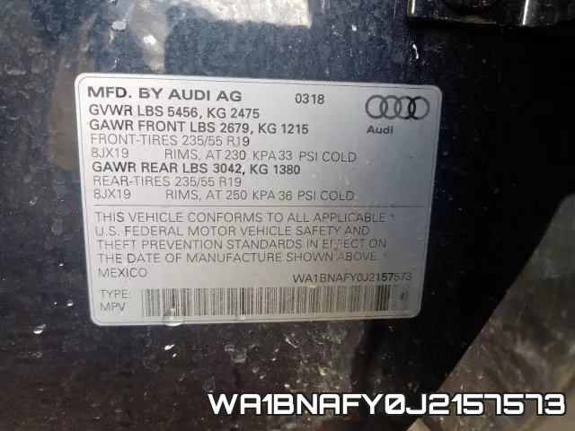 WA1BNAFY0J2157573 фото 2
