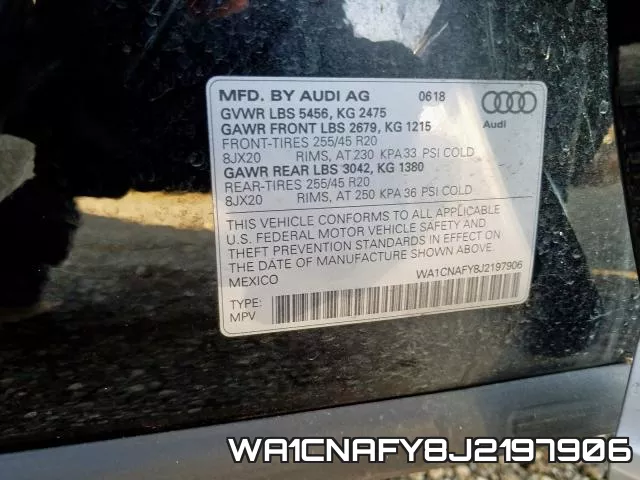 WA1CNAFY8J2197906 фото 2