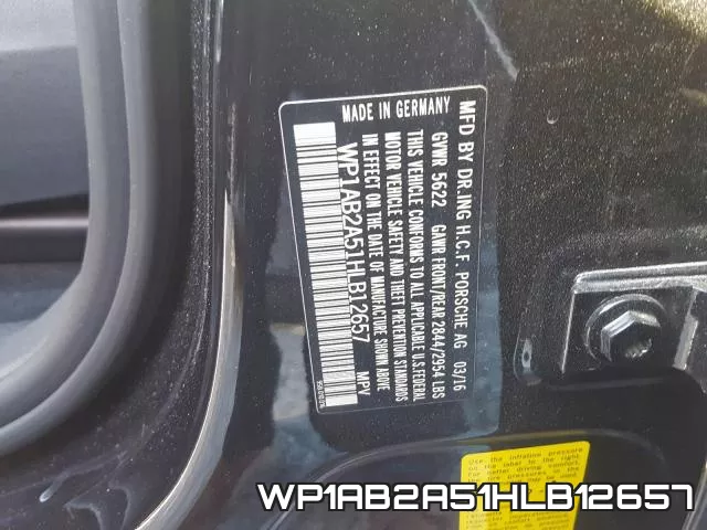 WP1AB2A51HLB12657 фото 2