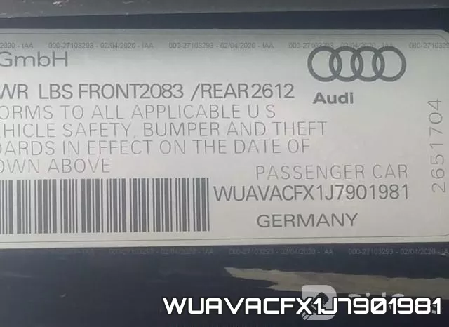 WUAVACFX1J7901981 фото 8