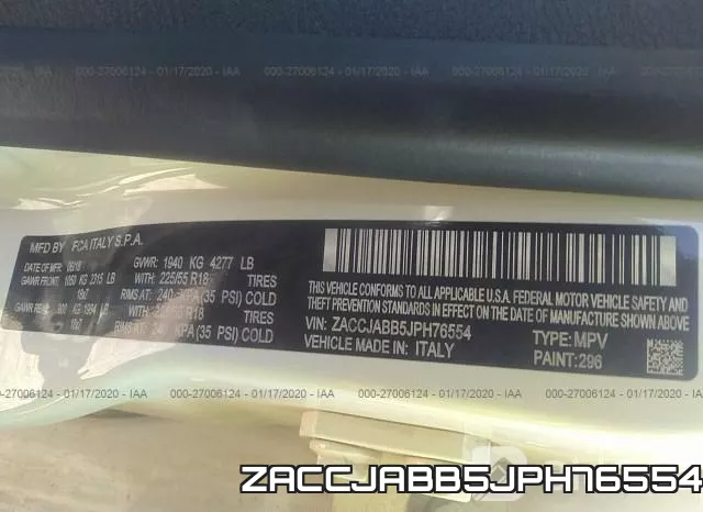 ZACCJABB5JPH76554 фото 6