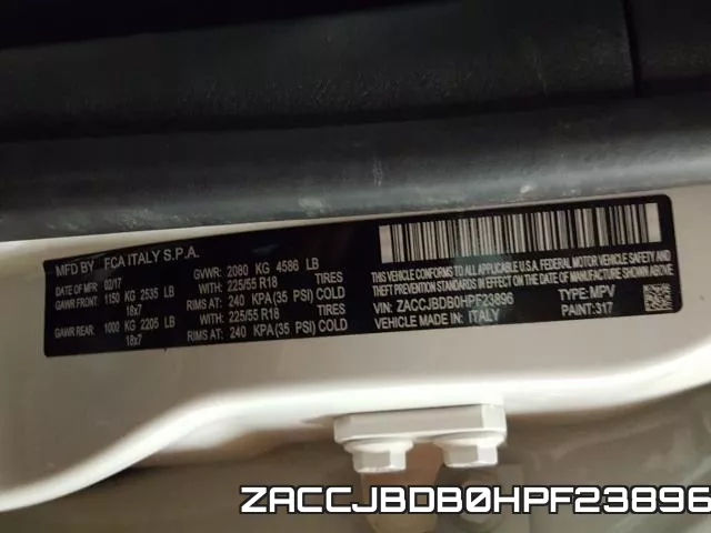 ZACCJBDB0HPF23896 фото 2