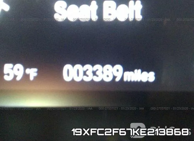 19XFC2F67KE213868 фото 6
