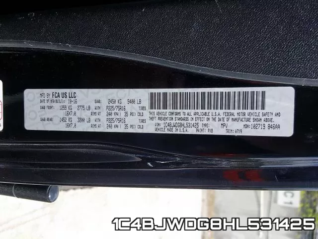1C4BJWDG8HL531425 фото 2