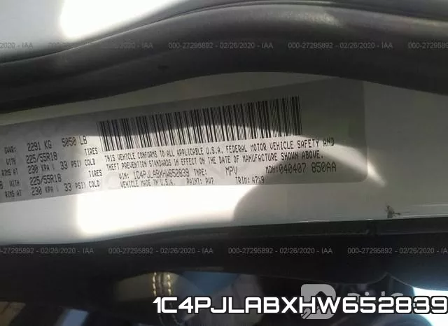 1C4PJLABXHW652839 фото 9
