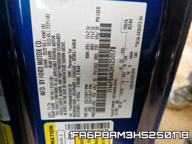 1FA6P8AM3H5250178 фото 2